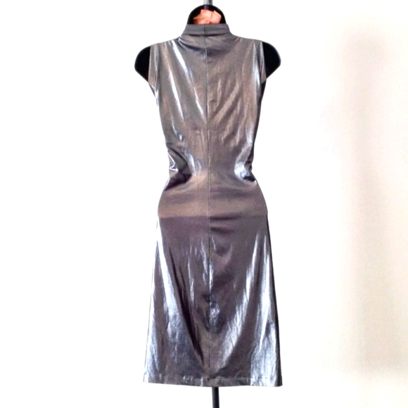 KAMALI KULTURE Graphite Liquid Metallic Dress - Picture 2 of 5